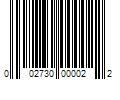 Barcode Image for UPC code 002730000022