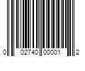 Barcode Image for UPC code 002740000012