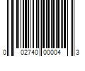 Barcode Image for UPC code 002740000043