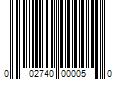 Barcode Image for UPC code 002740000050