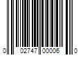 Barcode Image for UPC code 002747000060