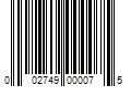 Barcode Image for UPC code 002749000075