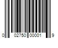 Barcode Image for UPC code 002750000019