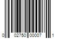 Barcode Image for UPC code 002750000071