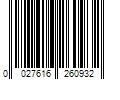 Barcode Image for UPC code 0027616260932