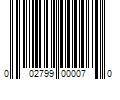 Barcode Image for UPC code 002799000070