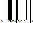 Barcode Image for UPC code 002800000105