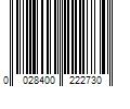 Barcode Image for UPC code 0028400222730