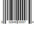 Barcode Image for UPC code 002849000074