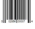 Barcode Image for UPC code 002856000074