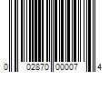 Barcode Image for UPC code 002870000074