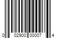 Barcode Image for UPC code 002900000074