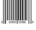 Barcode Image for UPC code 002900000586