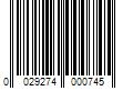 Barcode Image for UPC code 0029274000745