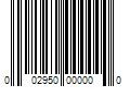 Barcode Image for UPC code 002950000000