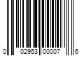 Barcode Image for UPC code 002953000076