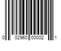 Barcode Image for UPC code 002960000021