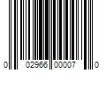 Barcode Image for UPC code 002966000070