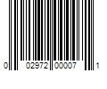 Barcode Image for UPC code 002972000071