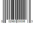 Barcode Image for UPC code 002980000063