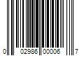 Barcode Image for UPC code 002986000067