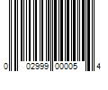 Barcode Image for UPC code 002999000054