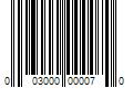 Barcode Image for UPC code 003000000070