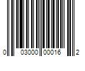 Barcode Image for UPC code 003000000162