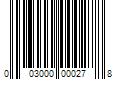 Barcode Image for UPC code 003000000278