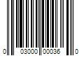 Barcode Image for UPC code 003000000360