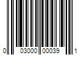 Barcode Image for UPC code 003000000391