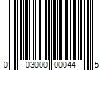 Barcode Image for UPC code 003000000445