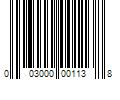 Barcode Image for UPC code 003000001138