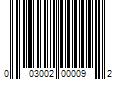 Barcode Image for UPC code 003002000092