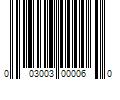 Barcode Image for UPC code 003003000060