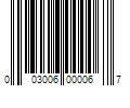 Barcode Image for UPC code 003006000067