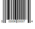 Barcode Image for UPC code 003006000074