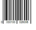 Barcode Image for UPC code 0030100026006