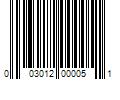 Barcode Image for UPC code 003012000051