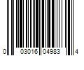 Barcode Image for UPC code 003016049834