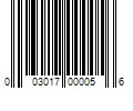 Barcode Image for UPC code 003017000056