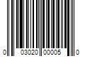 Barcode Image for UPC code 003020000050