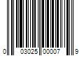 Barcode Image for UPC code 003025000079