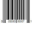 Barcode Image for UPC code 003030000071