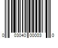 Barcode Image for UPC code 003040000030