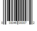 Barcode Image for UPC code 003046000072