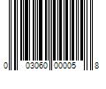 Barcode Image for UPC code 003060000058