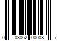 Barcode Image for UPC code 003062000087