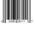 Barcode Image for UPC code 003063061117