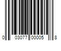 Barcode Image for UPC code 003077000058